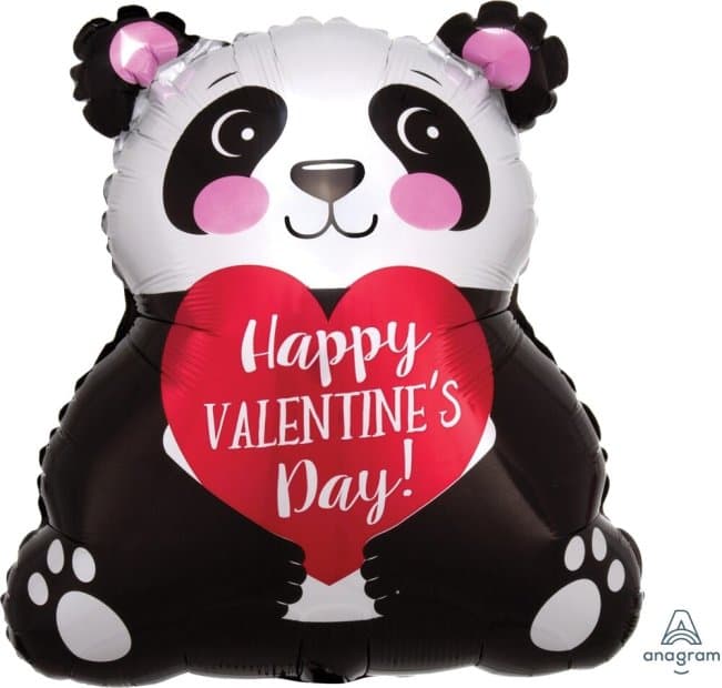Happy Valentine's Day Panda JR Shape Mylar Balloon Singapore